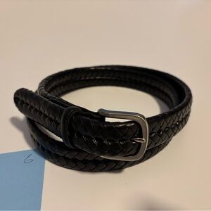 Men's Brook Brothers Black Braided Leather Belt